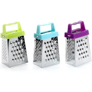 3 count Mini Cheese Grater, Professional Box Grater, Stainless Steel with 4 Sides, Small Box Graters for Kitchen Slicer Cheese/Ginger/Vegetable