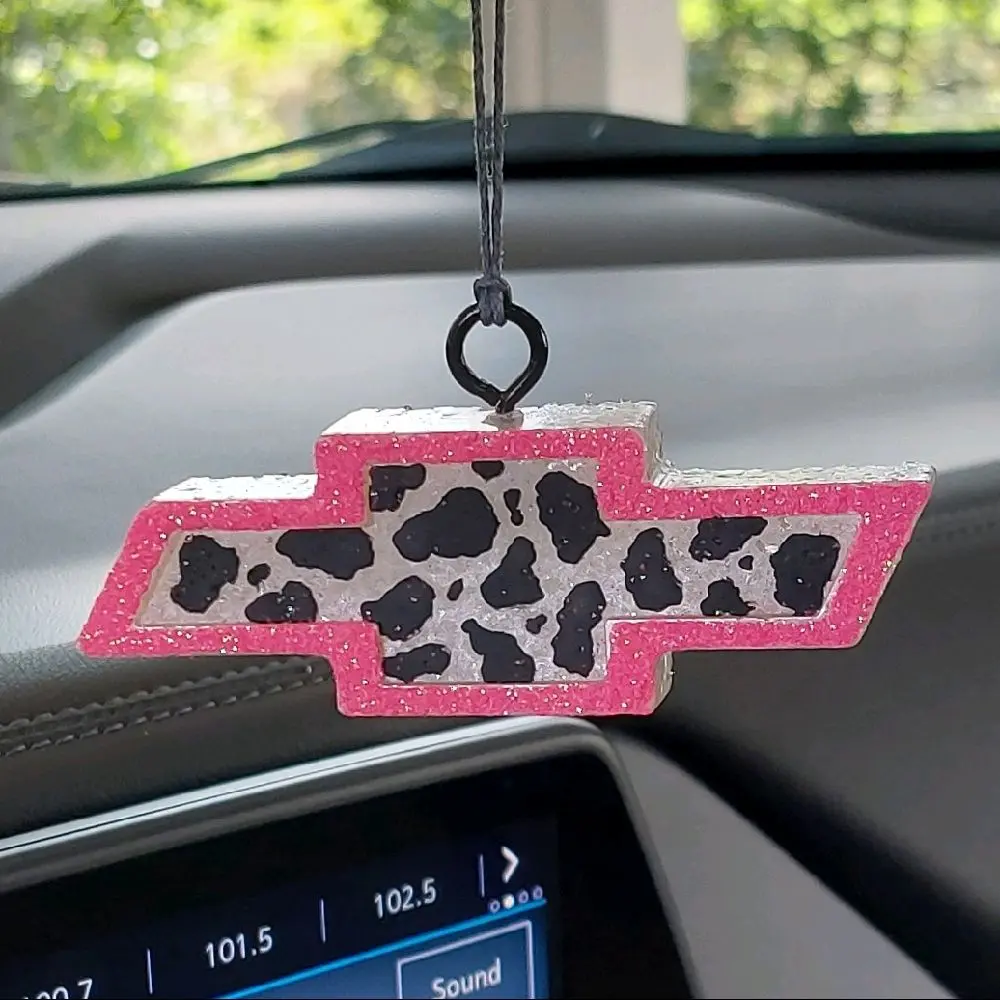 Chevy cow print car freshie. Chevy cow print car freshie.