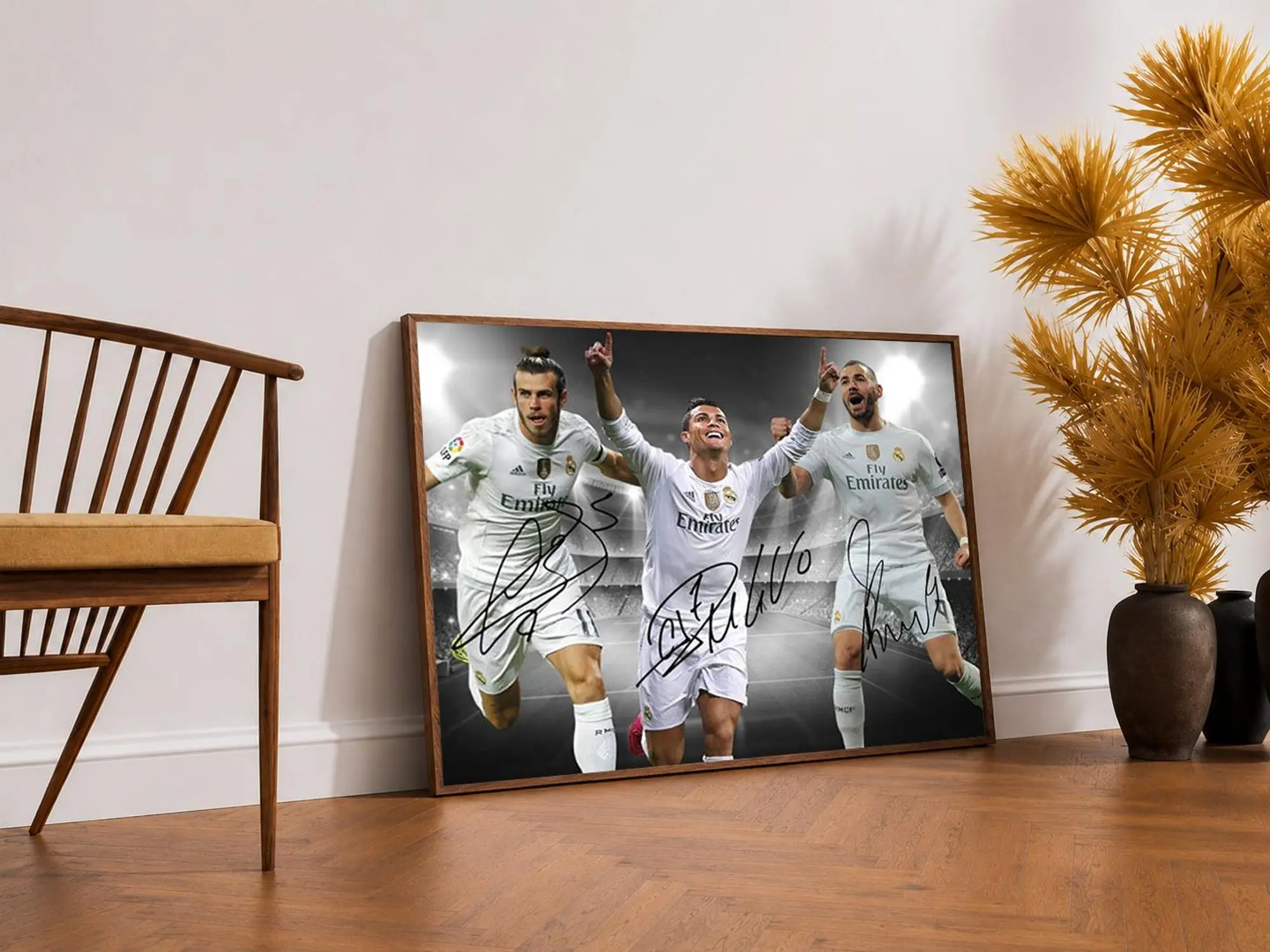 Ronaldo Bale Benzema Signed Photo Poster, Gift For Fans ( Unframed - Print Only )