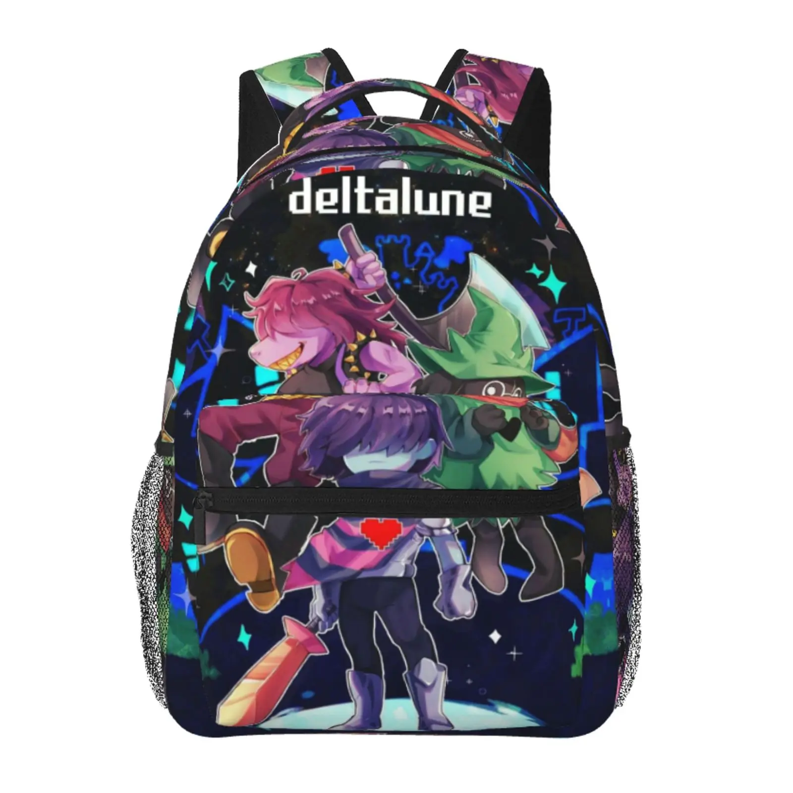 Deltarune Backpack Water-Resistant Large Capacity Deltarune Travel Daypack for Camping Campus Events Daily Commute, Cartoon Casual Deltarune Merch Laptop School Bag for Teens Adults & Gift Giving