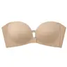 LUCKMEEY Womens Strapless Front Closure Bra Push Up Lift Bra Padded Add Cup Non Slip Anti-Slip Grip Wireless Supportive  Seamless Comfortable Tube Jelly Bra