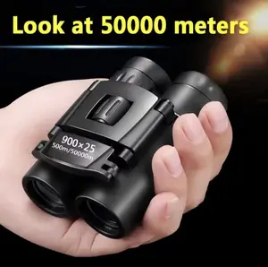 900x25 Compact Binoculars, suitable for adults and children. High-powered mini pocket binoculars. Waterproof small binoculars. Suitable for bird watching, hunting, concerts, dramas, operas, travel, sightseeing. Hiking Essentials Telescopic