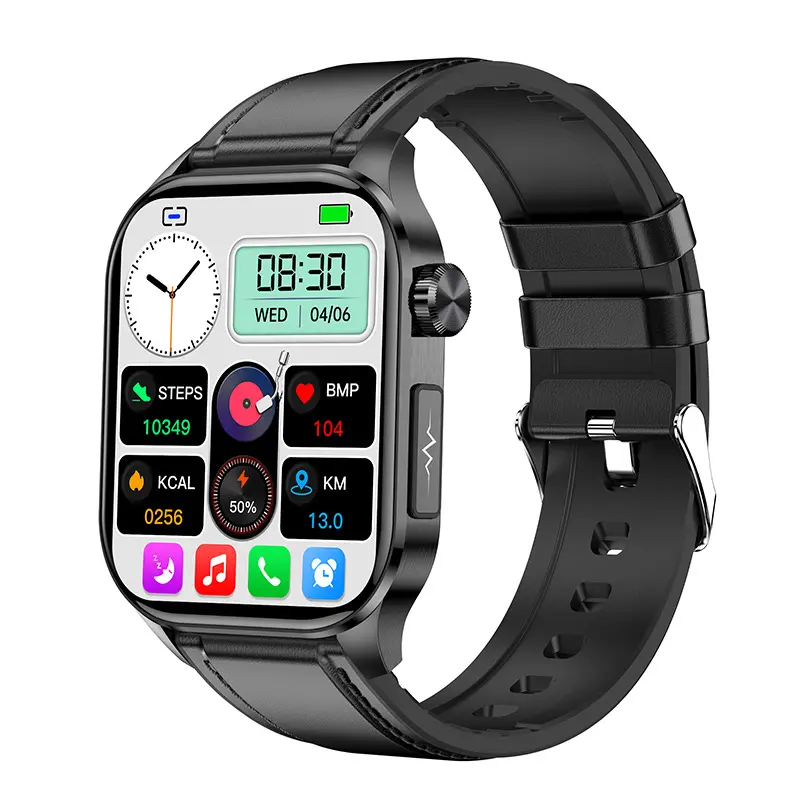 Non-invasive blood glucose measurement smart watch, Bluetooth call bracelet, monitors body temperature, body fat, blood pressure, and heart rate