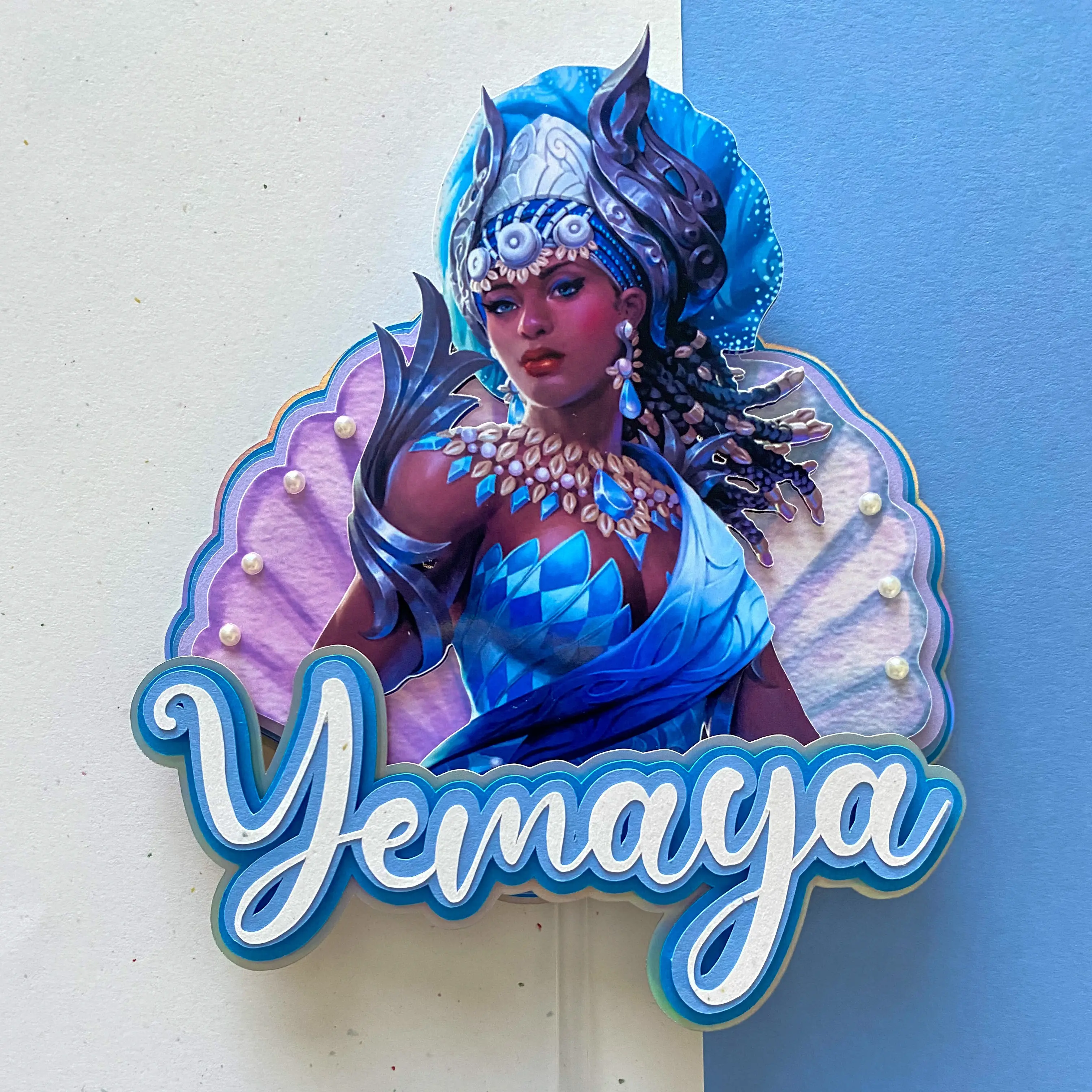 Custom 3D Yemaya Cake Topper, Yemaya Party, Cake decoration