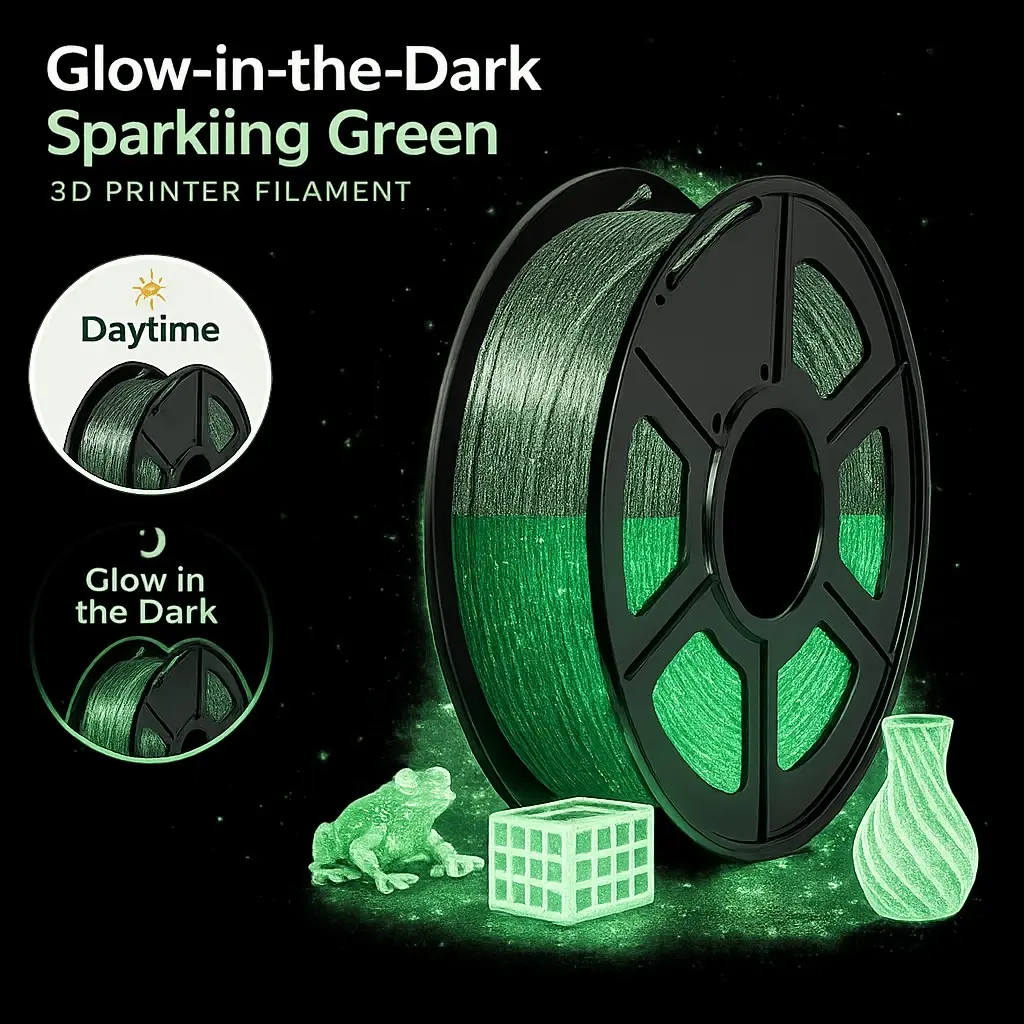 1.75mm Glitter Pla Filament 250g, Shiny and Sparkly for Fdm Printers, Ideal for Art Creations and Decorations
