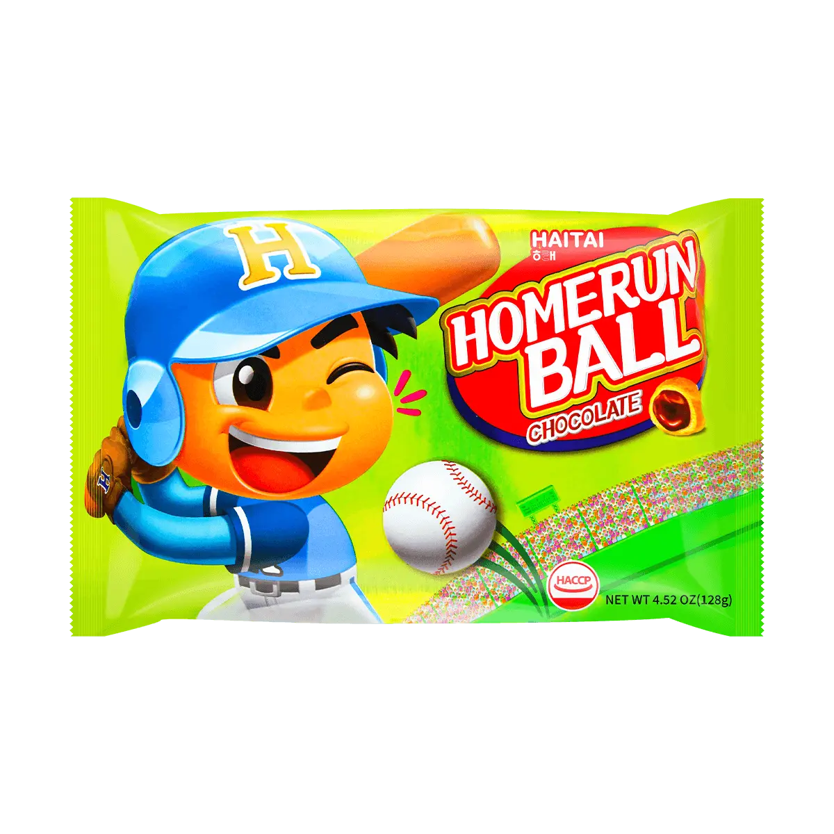 HAITAI Homerun Ball Puff Chocolate Flavor 128g