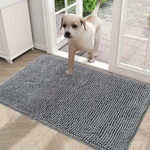 Rectangle Solid Color Non-slip Door Mat, 1 Piece Water Absorbent Indoor Floor Mat, Decorative Rug for Home Living Room Bedroom, Home Decor Rugs