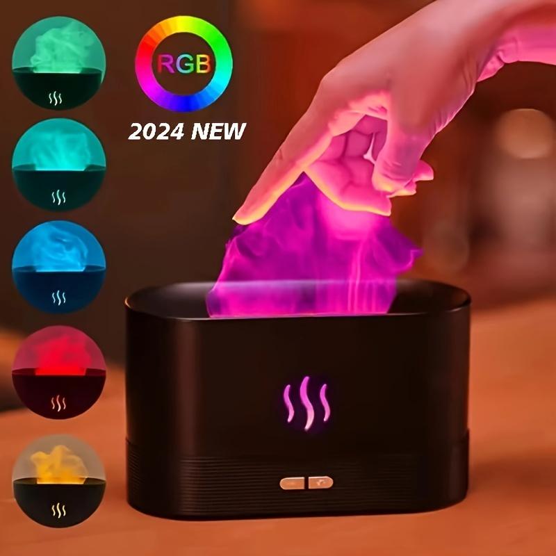 Portable Cool Mist Air Humidifier Usb Led Change Color Room H2o Air Fire Flame Humidifier Air Purifier For Bedroom, Travel,usb light