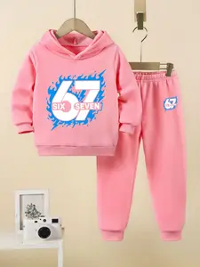 Street Style Graffiti Kids Hoodie Set, Unisex Fitted Short Pants, Casual Outdoor Sports Wear, Outfit, All Seasons
