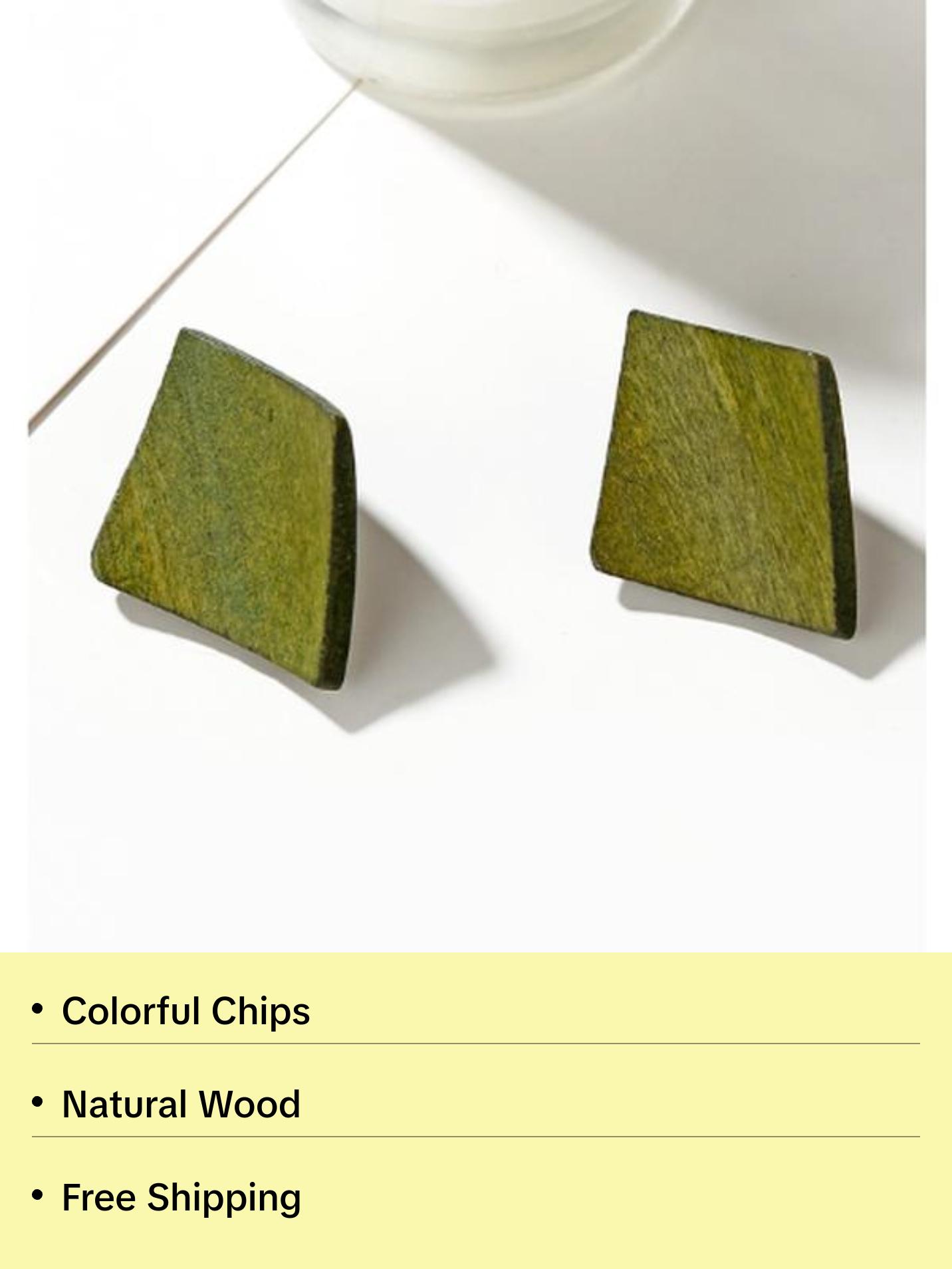 Wood Chip Earrings