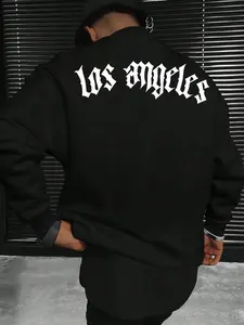 Men's Round Neck Pullover Sweatshirt, Casual Graphic Print, Long Sleeve, Fitted, Comfortable, All Seasons