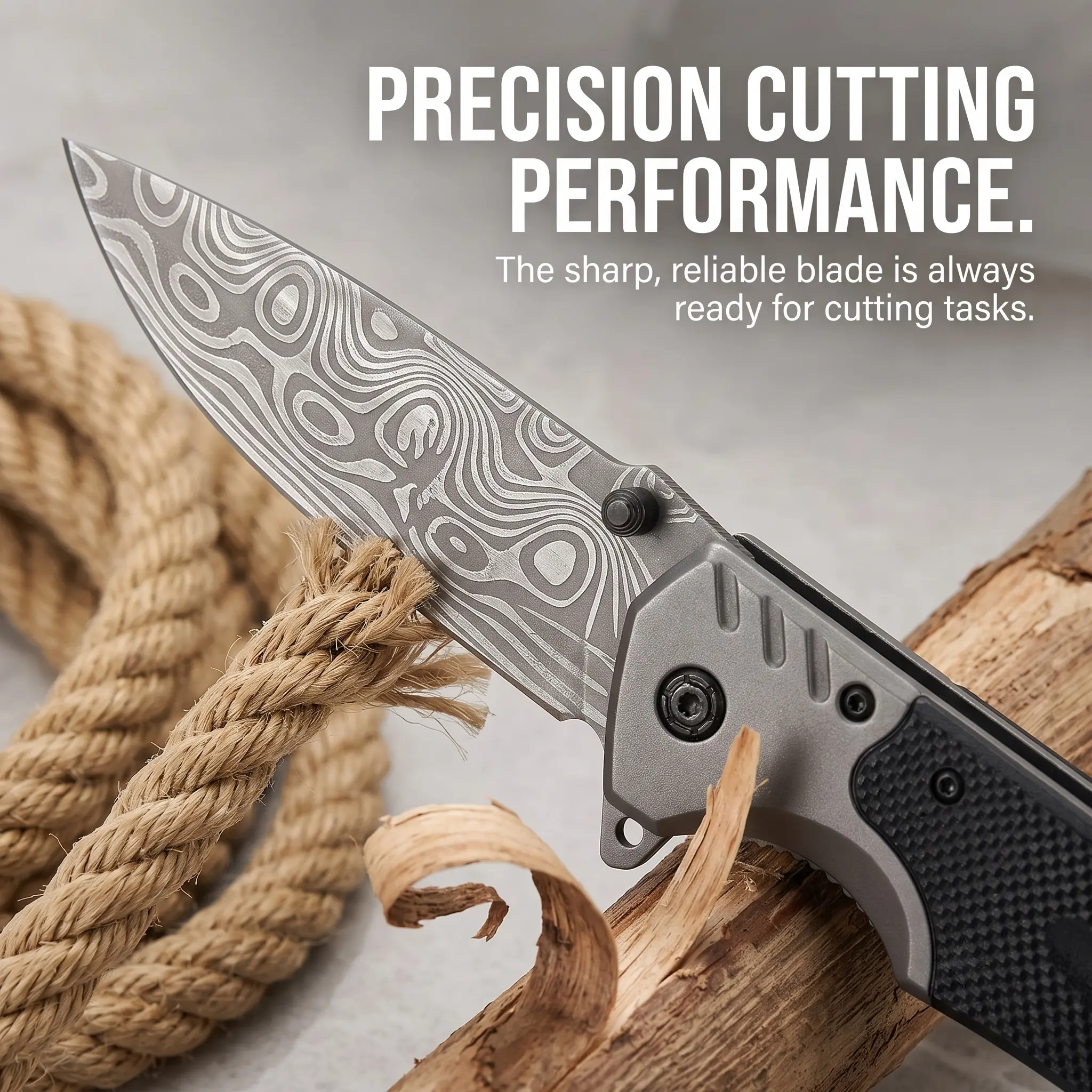 UFMUFM Stainless Steel Portable Folding Outdoor EDC Multipurpose Knife - Kitchen Accessory, Emergency Tool for Home Use