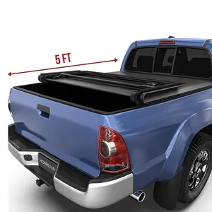 [Fits 2005-2015 Toyota Tacoma] 5 Ft Bed, Soft Tri-fold Truck Bed Tonneau Cover