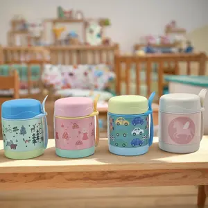 Insulated Lunch Box for Kids with Spoon, Keeps Food Warm & Cold, Ideal for Outdoor Meals, Portable Meal Container for Boys & Girls, Leakproof Insulated Lunchbox