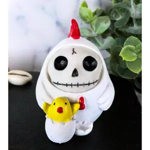 Furry Bones The White Hen Chicken Nugget Costumed Skeleton Figurine Furrybones
