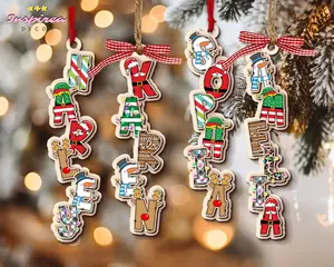 [NEW] Custom Gingerbread Letter Ornament | Personalized Name Tag for Stockings | Family Christmas Tree Decor 4