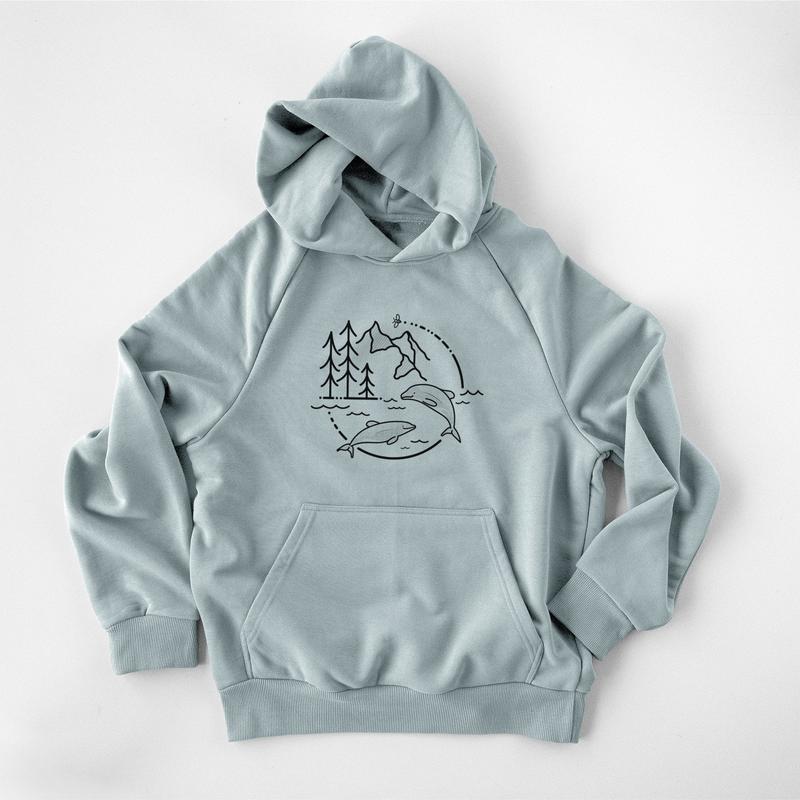 It's All Connected - Maui Dolphins - UltraLuxe Heavyweight French Terry Hoodie
