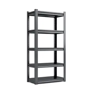 63"H  5 Tier Metal Shelves for Storage Garage Shelving 2000LBS Heavy Duty Storage Shelves Adjustable Garage Shelf Industrial Shelving Unit Storage Utility Rack,31.5"W*15.7"D*63"H,Black
