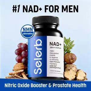 Selerb NAD+ Supplement for Men – With  Liposomal-NAD+,CoQ10, L-Carnitine, L-Arginine, Maca & Ashwagandha – Energy, Circulation & Prostate Support – 60 Capsules TikTokShopBlackFriday