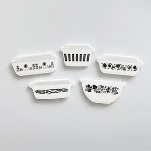 Vintage Black and White Pyrex Magnets | Gooseberry | Barbed Wire | Black Tulip | Rooster Black | Gourmet Black | Decorative Pyrex Gifts