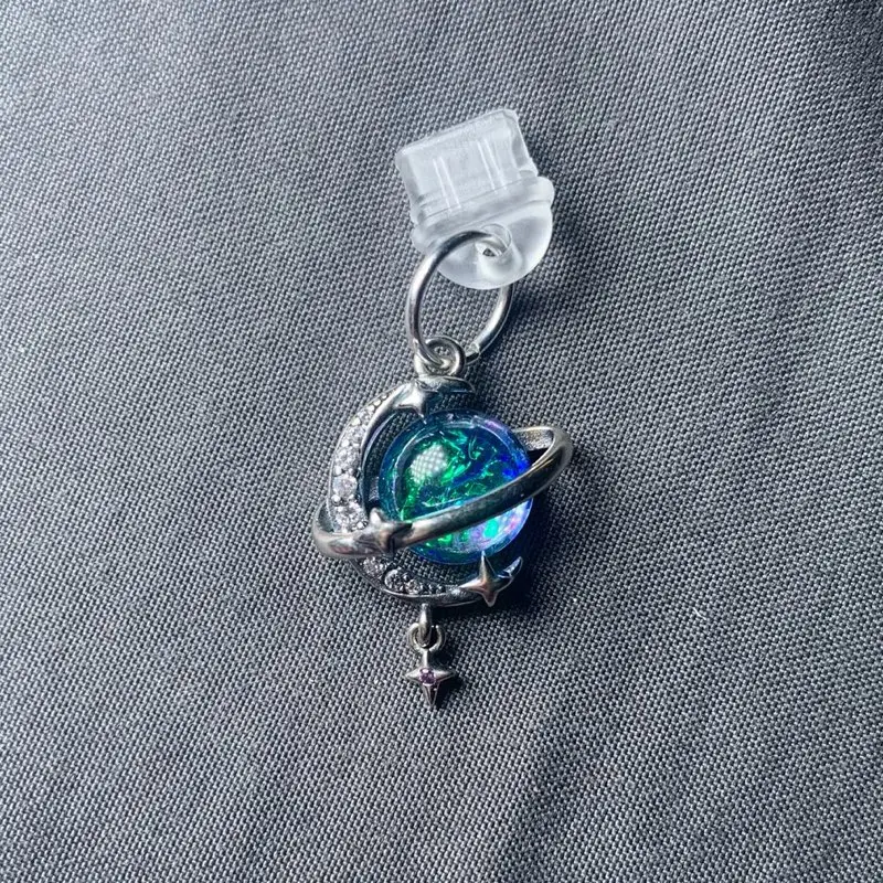 Blue/Green Planet Moon and Star Dust Plug Charm for Phones Electronics with Unique Design and Colorful Aesthetic