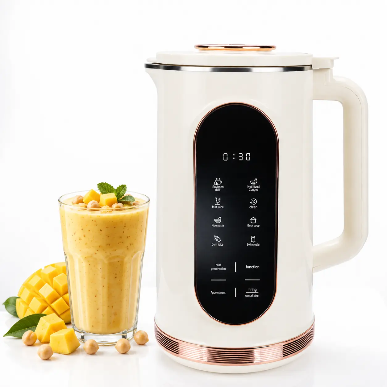 Nut Milk & Coffee Maker, 48oz 1.5L Automatic Beverage Machine with Up to 12-Hour Delayed Start for Oat Milk Beverage Warming and Daily Home Use