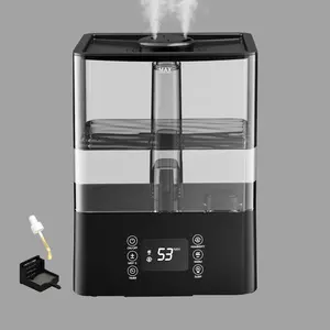 6L Cool& Warm Mist Humidifier – Quiet Bedroom Air Humidifier with Sleep Mode, Timer, Adjustable Humidity & Essential Oil Diffuser for Large Rooms and Whole House Use