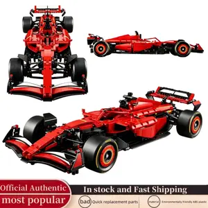 1361PCS/PZSF1 Technology Mechanical Formula Racing 1:8 Scale Ferrari SF-24 Performance Racing Block Set Compatible with 42207 Vehicle Models Desktop Ornaments Children's Creative Assembly DIY Handicraft STEAM Toys Christmas and Birthday Gifts