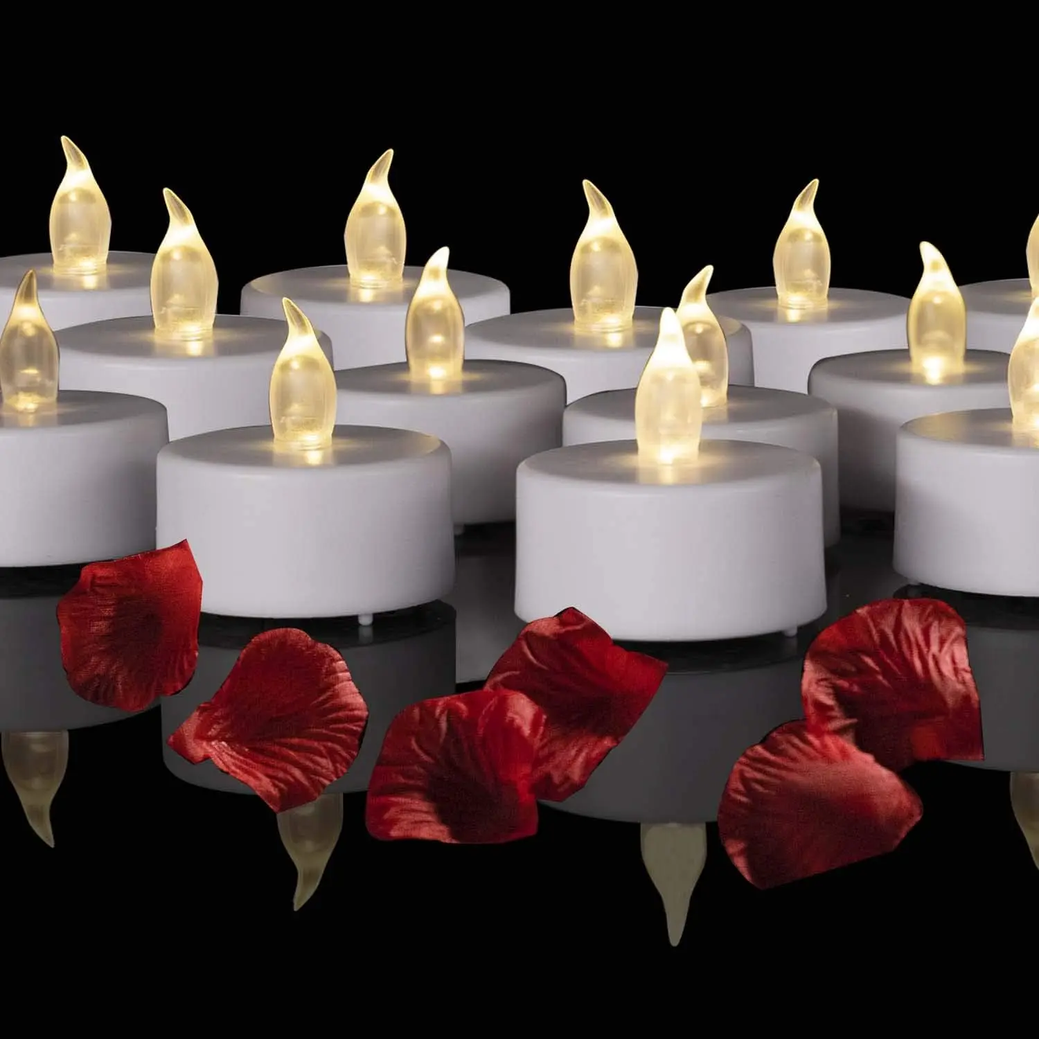 Battery Operated LED Tea Lights: 24PACK Flameless Votive Candles Lamp ...