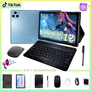 【Business Gift Choice】10.1" Tablet with Detachable Keyboard: Mobile Office & Learning Tablet, Business Travel Companion, Smooth Fast Browsing, Immersive Sound Quality, Great for Meetings & Gaming, Perfect for Professionals & Office Workers (No Adapter)
