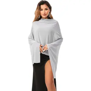 Shawls and Wraps for Evening Dresses Sheer Chiffon Women Elegant Soft Silky Sparkly Wedding Bridal Scarf