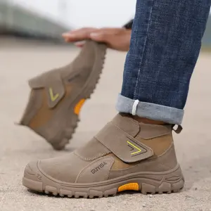 [Men's Heavy-Duty Safety Shoes] Heavy-Duty Men's Safety Shoes - Steel Toe Plate, Anti-Smashing/Stabbing-Proof & Sparkproof Welding Boots  Boy Closed