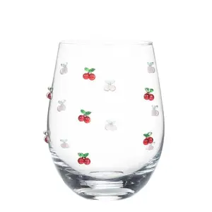 Cherry Pop Stemless Wine Glass