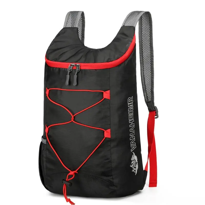 Multifunctional Outdoor Folding Backpack, 1 Count Lightweight Waterproof Nylon Fabric Sports Bag for Camping Hiking Travel, Foldable Backpack
