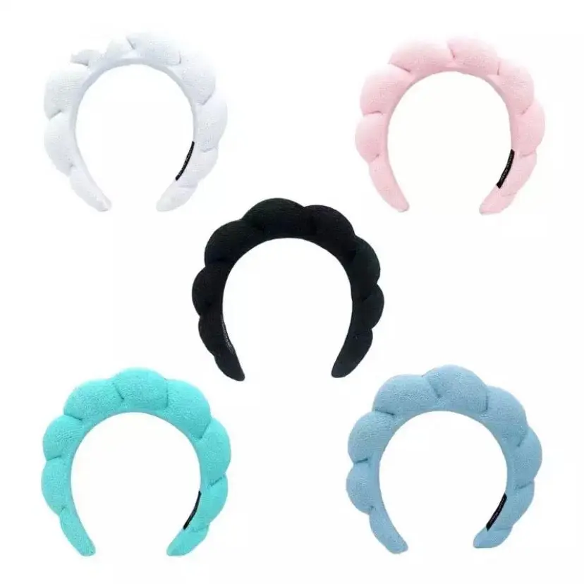 Sponge Hairband Terry Towel Headband Spa Headband For WashingFace Yoga Sweatband
