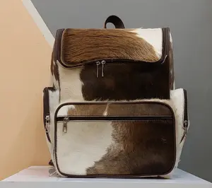 Tricolor Cowhide Backpack Hair On Cow Skin Cow Hide Back Pack Diaper Bag Cow Fur Rucksack Travel Daypack School Bag Shoulder Bag Western Bag