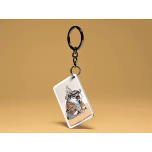 Street Corn Graphic Keychain - 3 x 2 inches