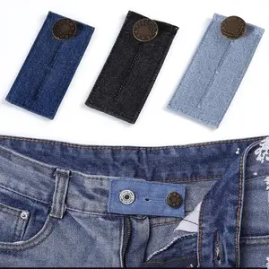 No-Cut Comfortable Metal Button Jean Waist Extender - Multi-Size Non-Slip Durable DIY Vintage Belt Adjuster for Pants Alteration