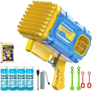 【Boninii】86 Hole Electric Bubble Maker Machine, 50000+ Bubbles/Min Bubble Blower with 4 LED Colorful Lights, Summer Toys Gifts for Outdoor Indoor Birthday Wedding Party Backyard