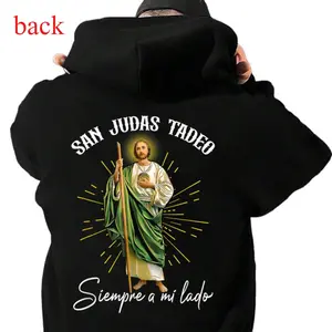 San Judas Tadeo Siempre A Mi Lado Spanish Jesus Hoodie, Jesus Always By My Side Hoodie Unisex Classic Fabric