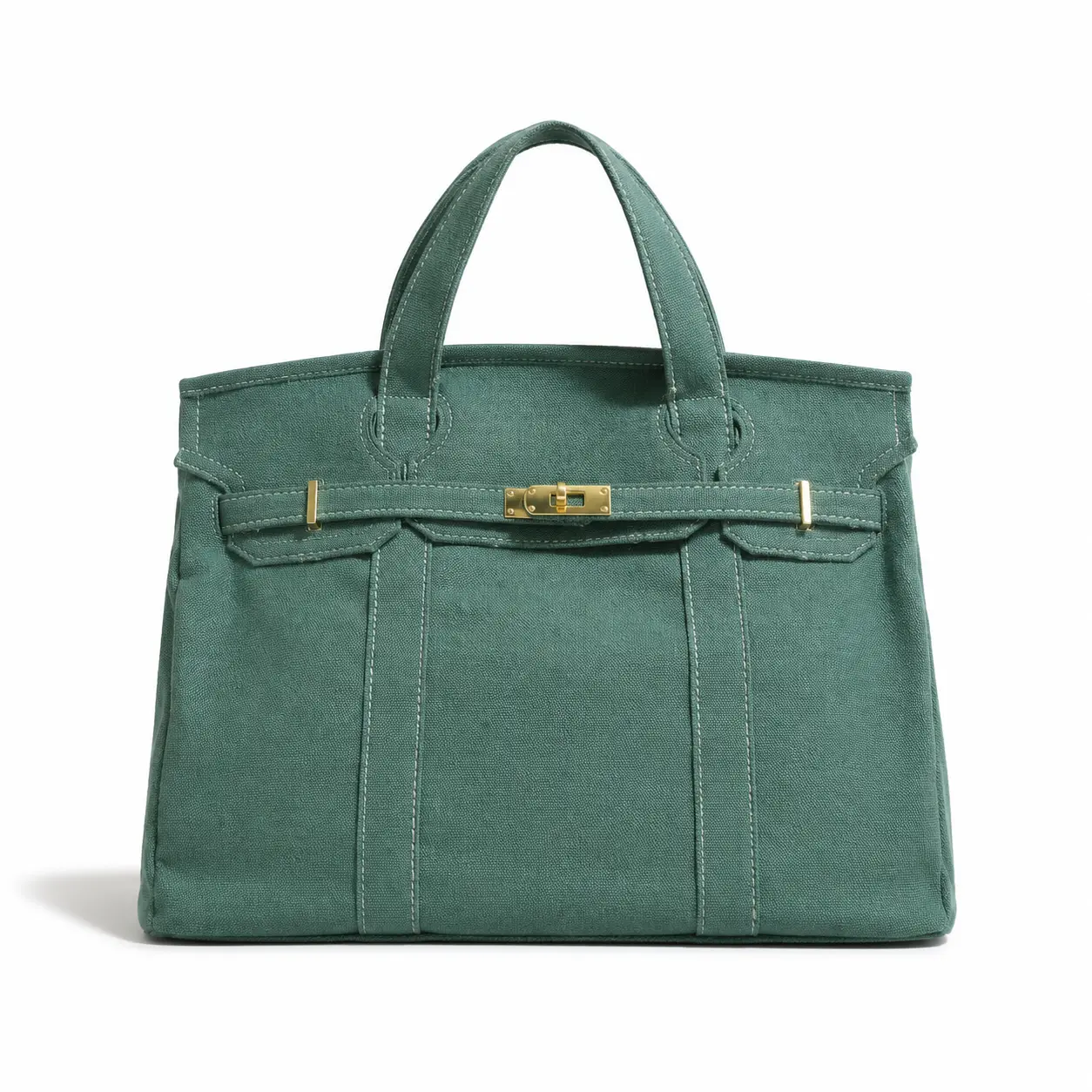 Canvas Tote Bag for Women, Large Capacity Structured Handbag, Stylish Top Handle Everyday Purse