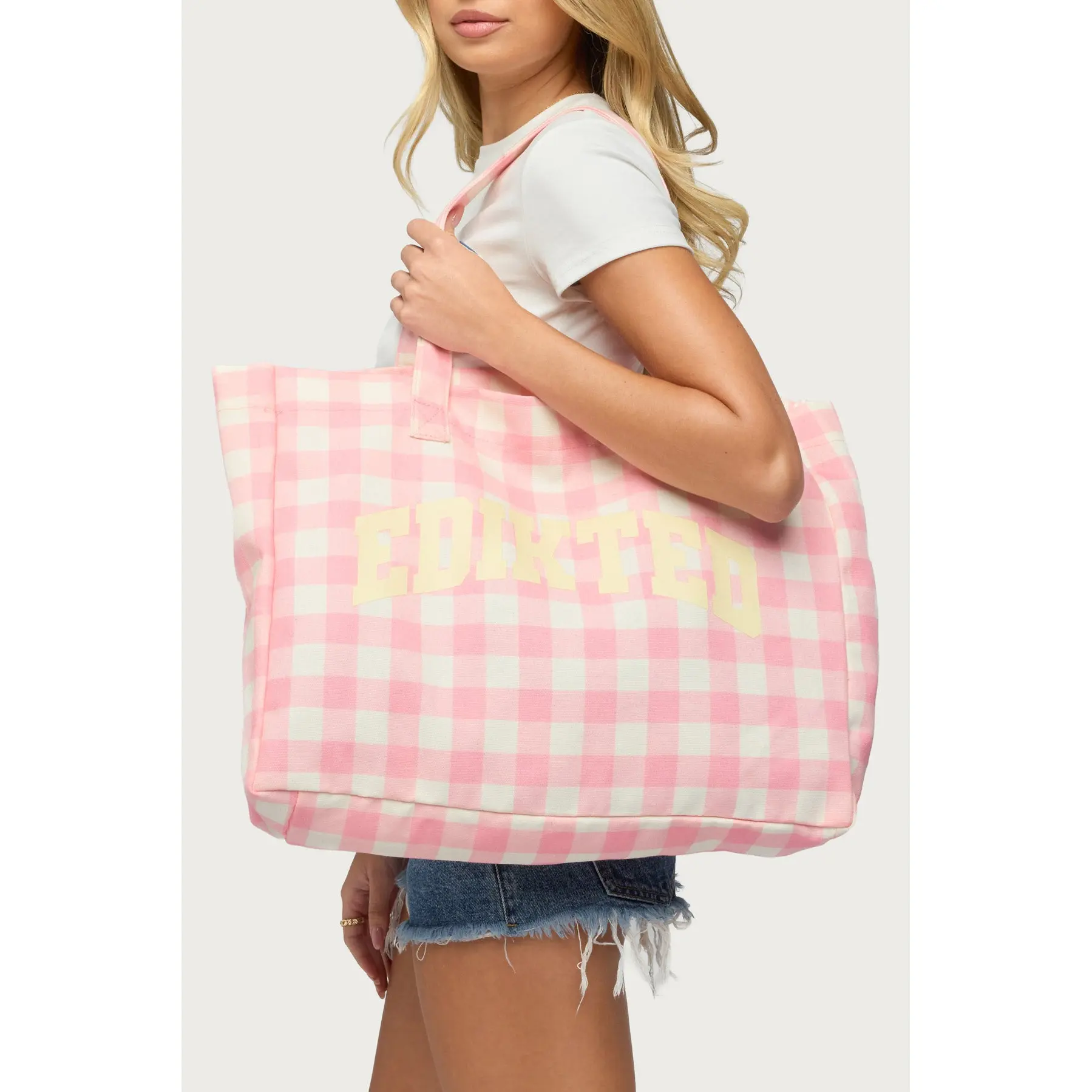 Edikted Gingham Tote Bag Edikted Gingham Tote Bag