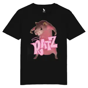 Funny Rat Mouse Ratz Funny T Shirt,  Top, Streetwear, Round Neck, Shortsleeve, women's shirt, Trending Clothes, High Quality, Sport, Street Style, Many Colors Size S To XL, tiktokshop
