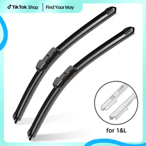 ITUTN OEM Quality Frameless Wiper Blades, Ultra Quiet, Streak-Free Clean Wipe, Dual-Layer Coating, 1 & L Adapter, Weatherproof, Easy Installation, Winter Ready Automotive Accessories, Spring Car Essentials Tok