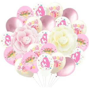 26 count Happy  Day Balloons  and White  Balloon Kit For Mother's Day Globos Para El Dia De La Madre Mother Day I Love You  Mom Foil Balloons Birthday Party Decorations for Mom