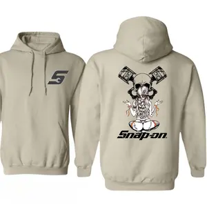 [Shipped from the USA] Women's Longsleeves Cotton Round Neck Pullover Hoodie Tops Clothes, Fitted Graphic Design - 2026 Car-Themed Snap-On, Skull & Piston Mechanical Art Prints, Soft Fabric for Mechanical Enthusiasts