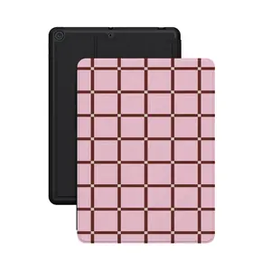 Casely iPad Case | Uptown Gridlock | Pink Checkerboard