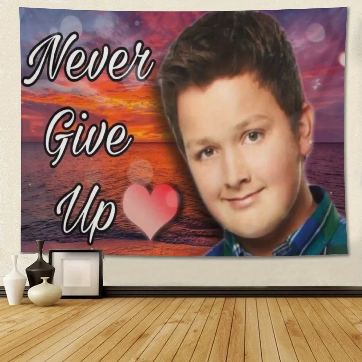 Gibby Babe Cave Meme Print Wall Hanging Tapestry Wall Mural, 40x60 in Animal & Geometric Decoration Items for Man Cave, Hand Wash Only Home Decor