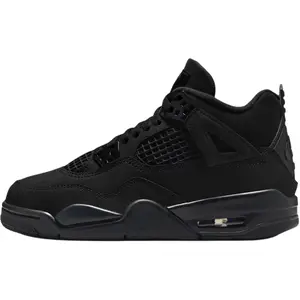 Nike Air Jordan 4 Retro 'Black Cat' 2025 Youth . Women's Perfect Fashion Footwear Girl Sneaker Shoe
