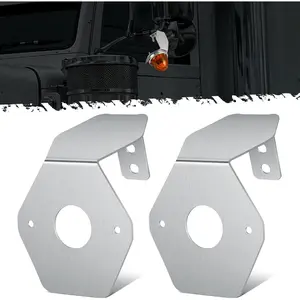 2Pcs Watermelon Light Brackets, Stainless Steel Watermelon Mirror Turn Signal Angled Bracket Holder, Light Not Included
